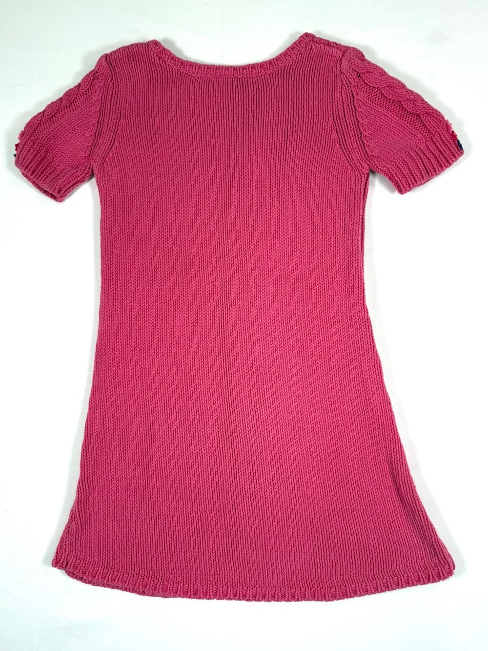 GYMBOREE Girls Cable Knit Sweater Dress 6 2009 Star Button Preppy Cottagecore